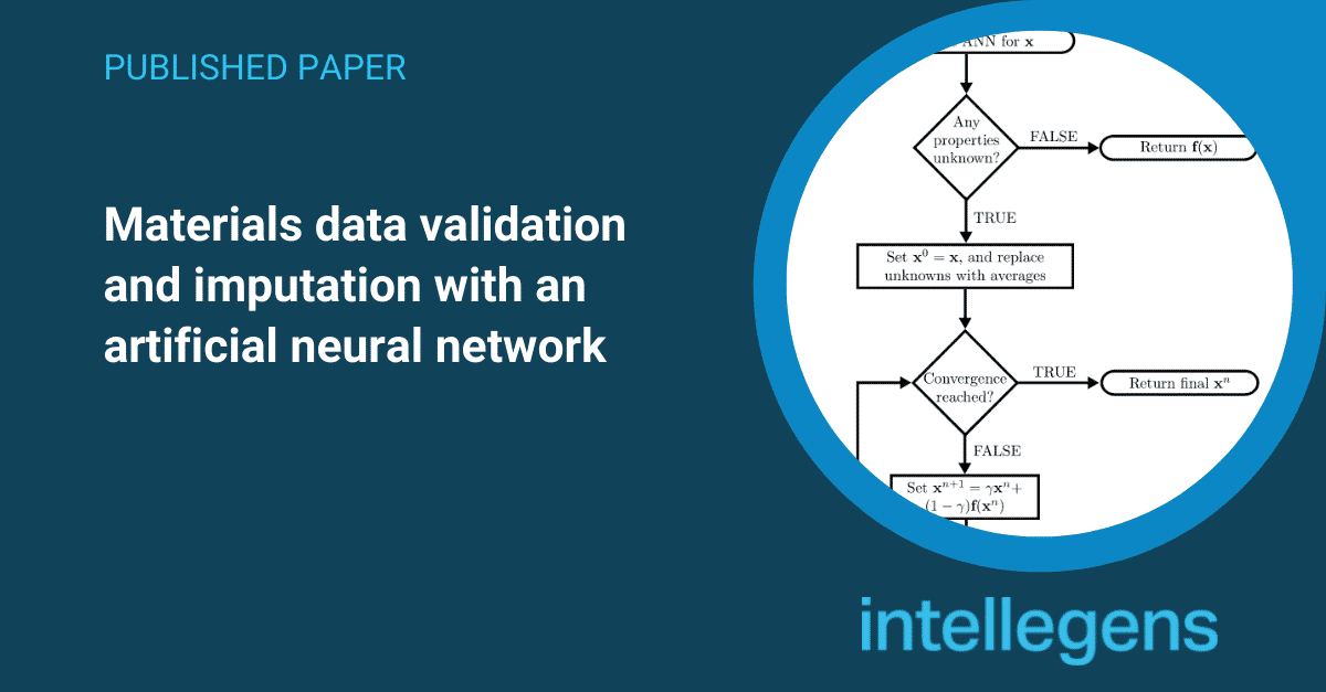 Materials data validation and imputation with a neural network