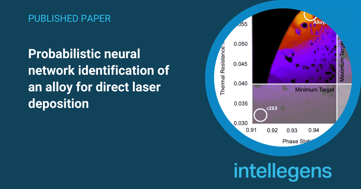 Neural network identification of an alloy for direct laser deposition