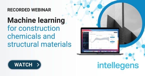 Recorded webinar - Machine learning for construction chemicals and structural materials