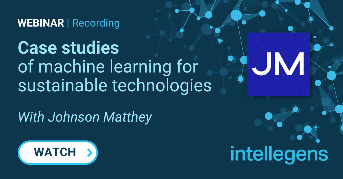 New case studies of machine learning with Johnson Matthey