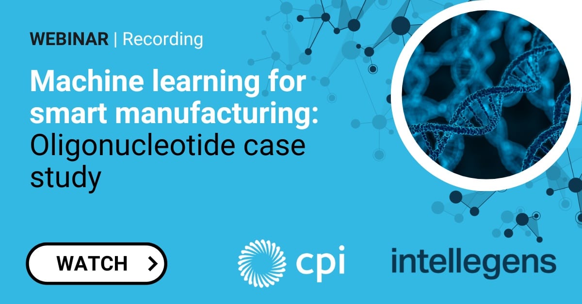 Recorded webinar – Machine learning for smart manufacturing: oligonucleotide case study