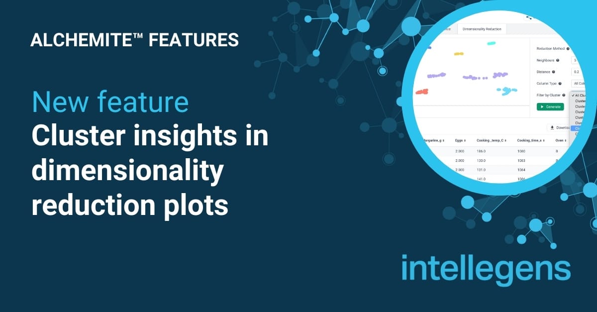 New feature: cluster insights in dimensionality reduction plot