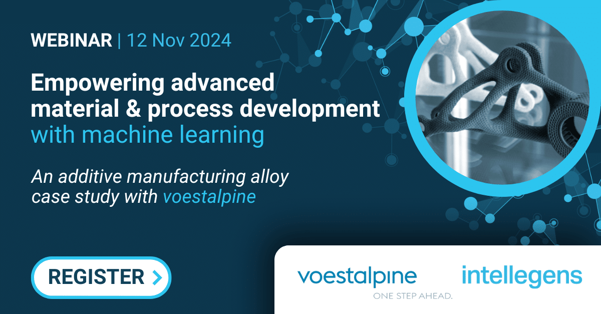 Webinar (12 Nov) – Empowering advanced material and process development with machine learning